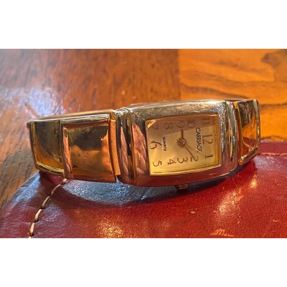 Women's Gold Tone Carriage by Timex Bangle Bracelet Watch,